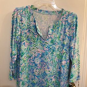 Lilly Pulitzer Karina Chilly Lilly Tunic Top